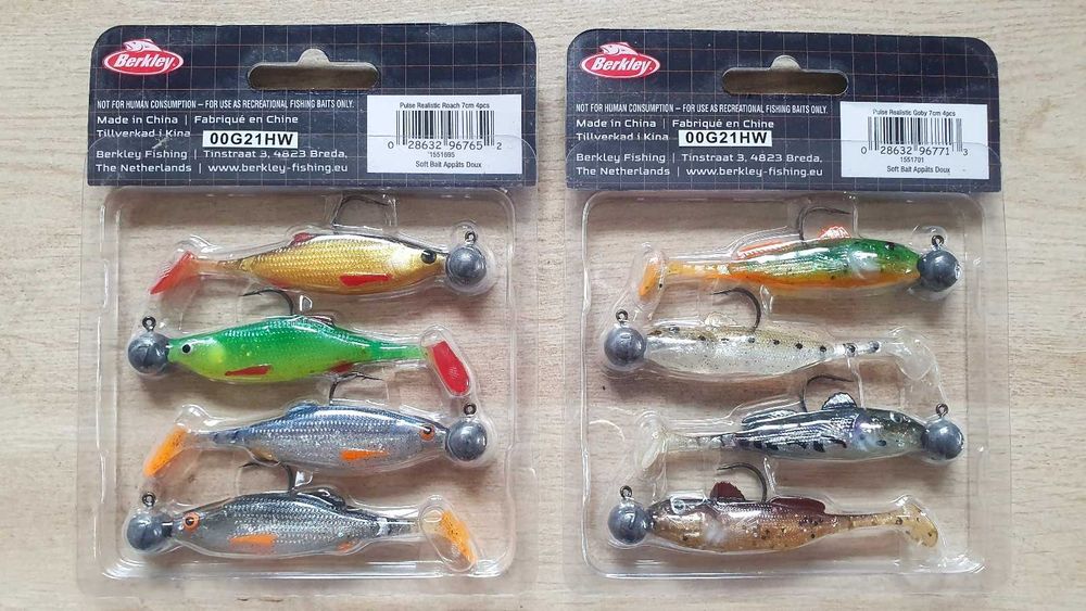 Zestaw uzbrojonych gum BERKLEY Pulse Realistic Roach 7cm i Goby 7cm