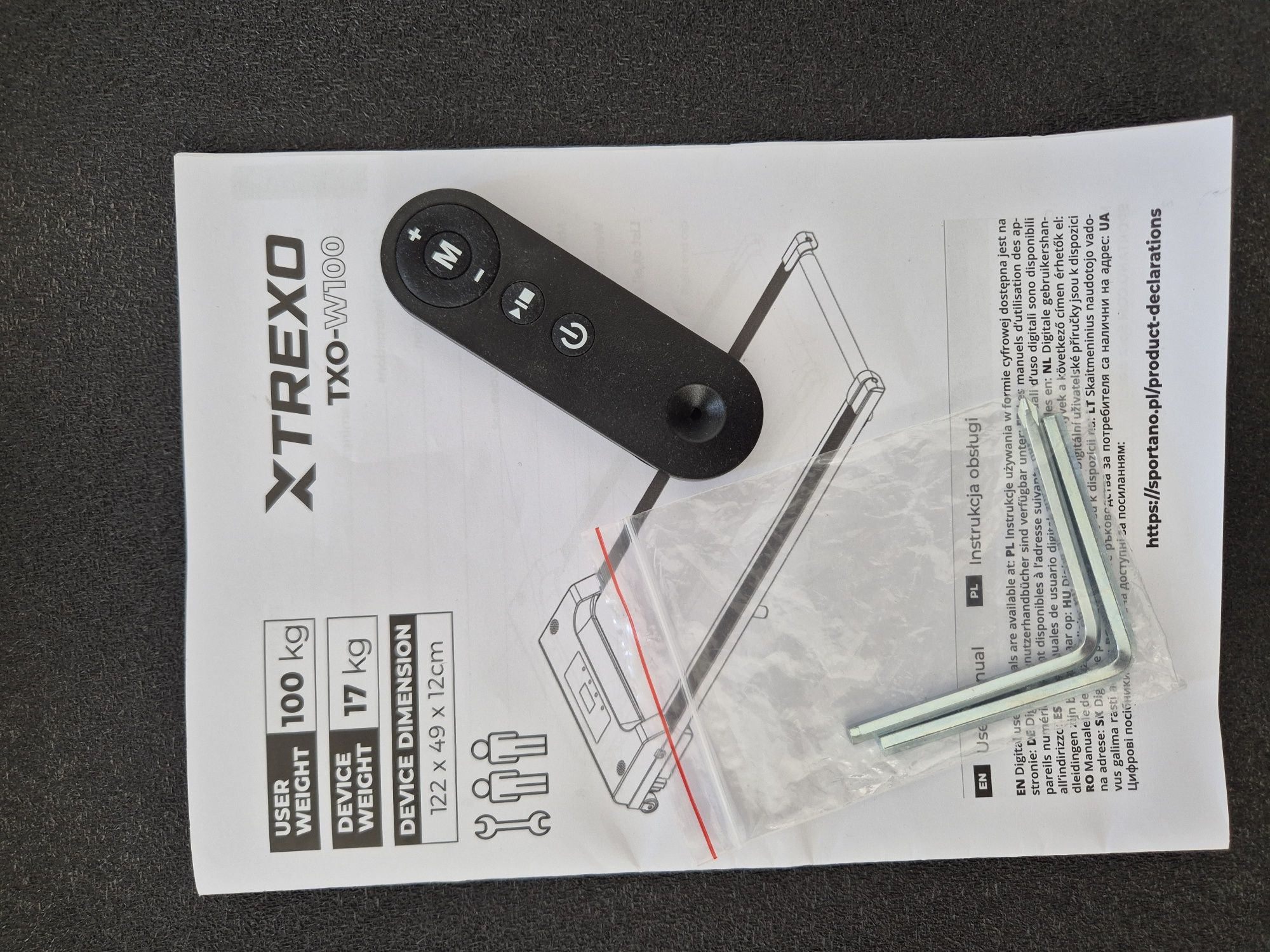 Бігова доріжка електрична TREXO Walking Pad W100 чорний (TXO-W100)