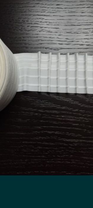 Taśma do firan i zasłon ołówek bawełniana wys 7 cm 2,5:1 Rolka 16 m.