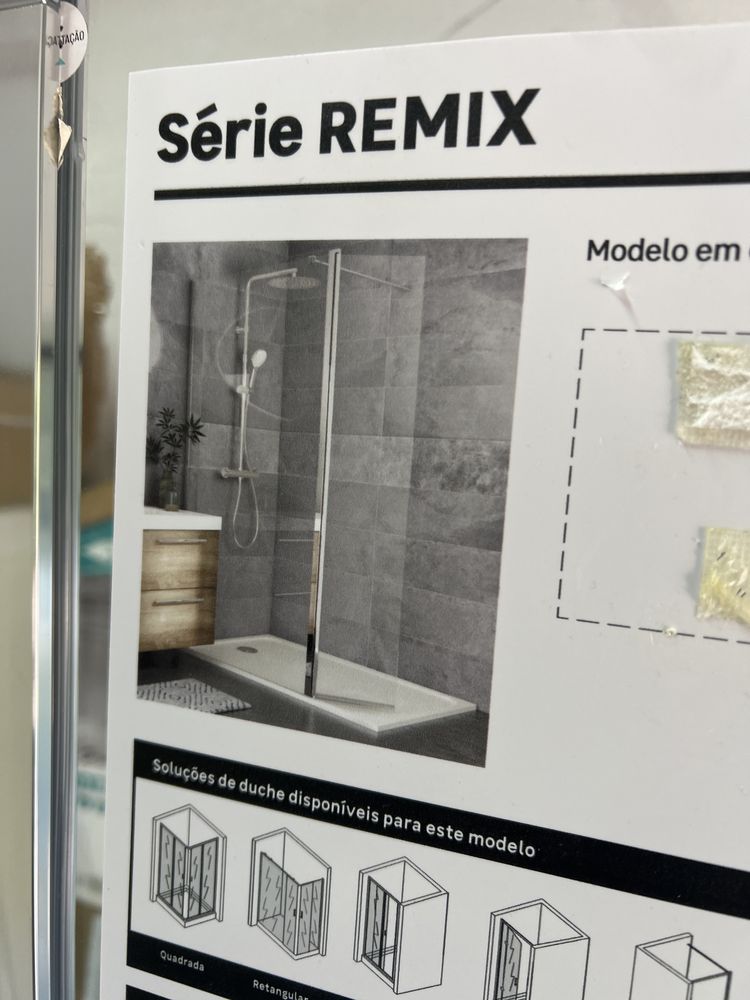 Vidro Fixo C/ Aba 1m fixo + 40 Aba