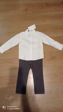 NOWY Komplet spodnie-koszula dla chłopca 92