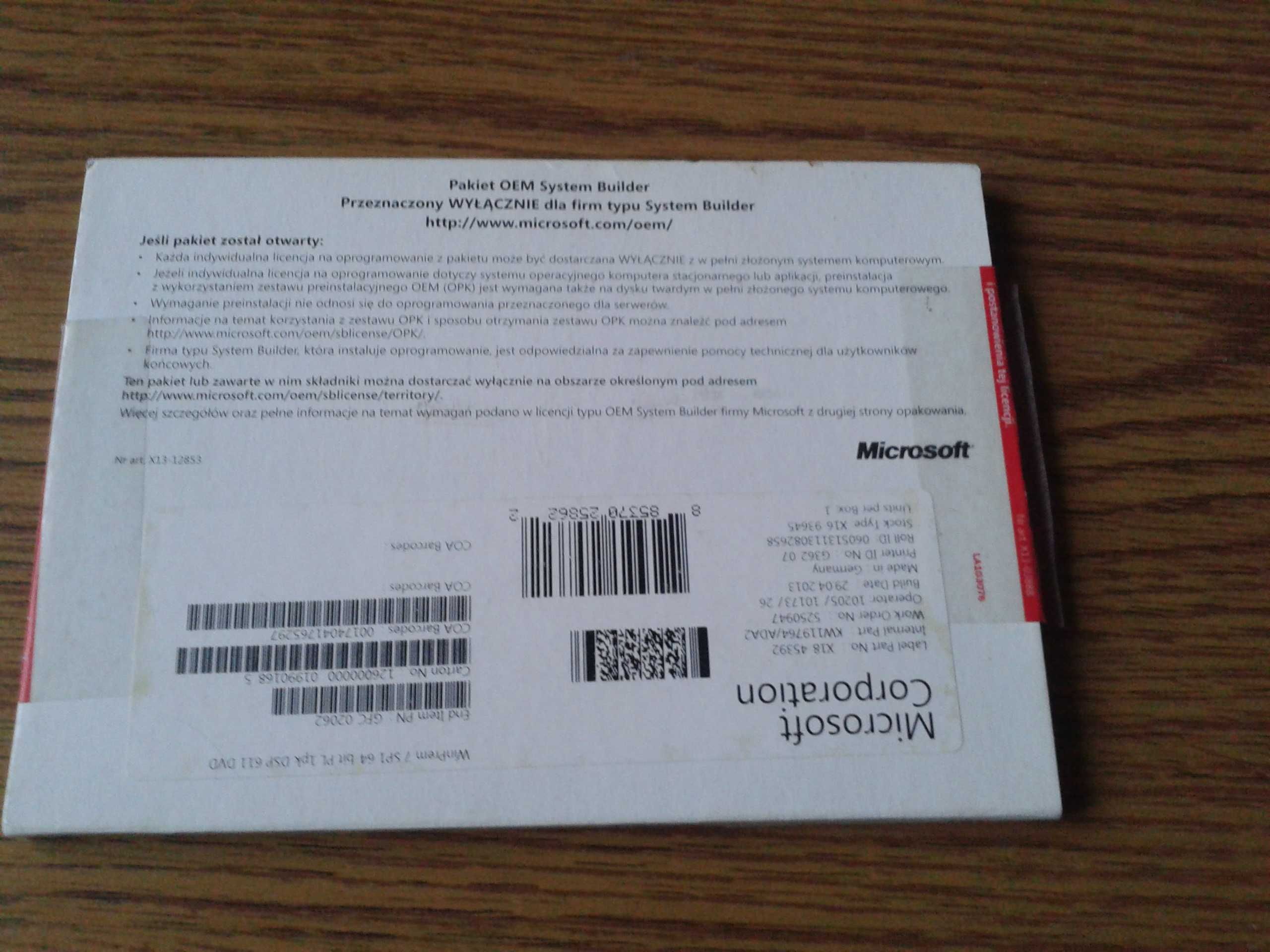Windows 7 Home Premium 64 bit PL