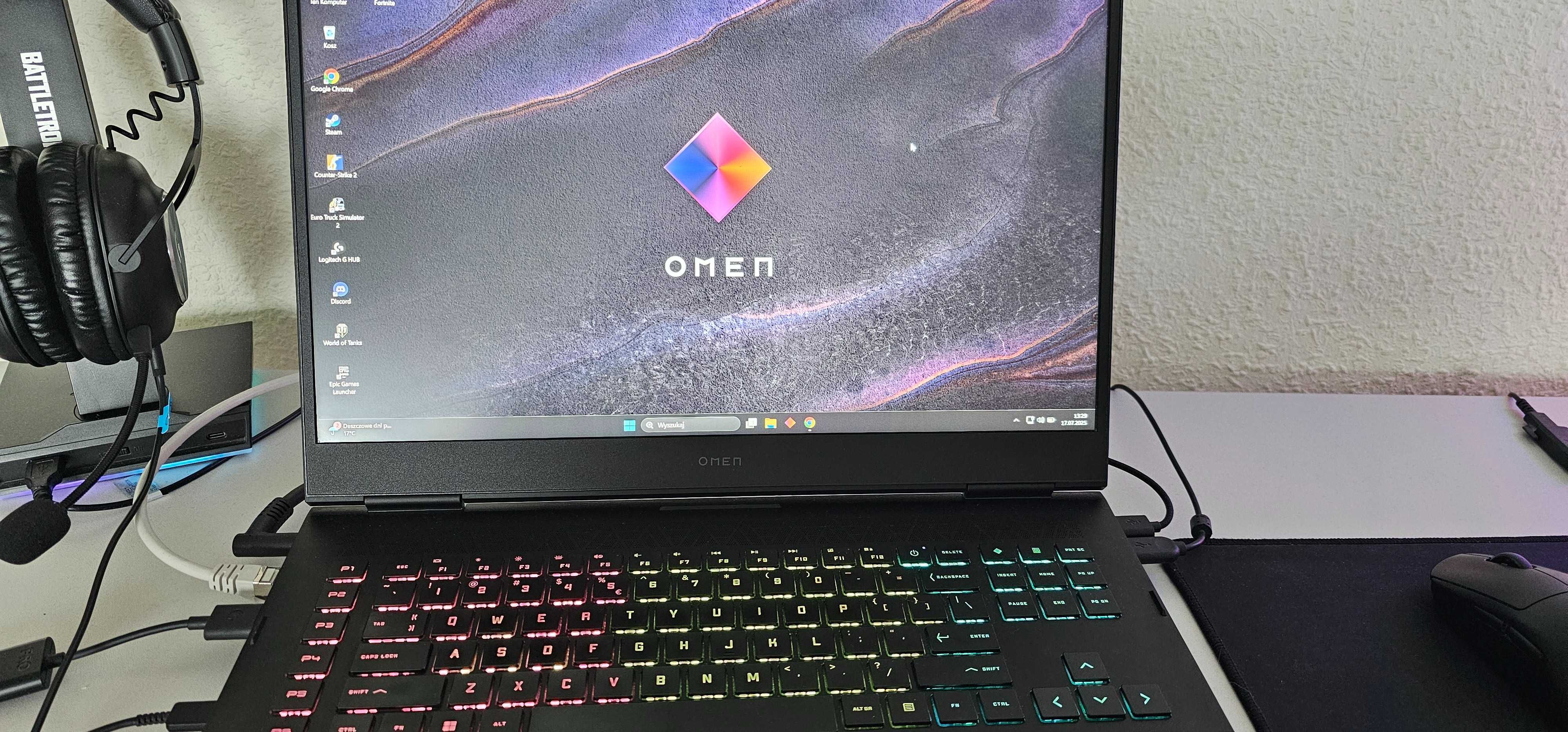 HP OMEN 17 I7 13700HX RTX4070 + Gratisy Laptop Gamingowy