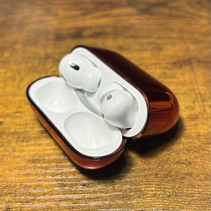 case airpods pro 2 metallic red chrome
