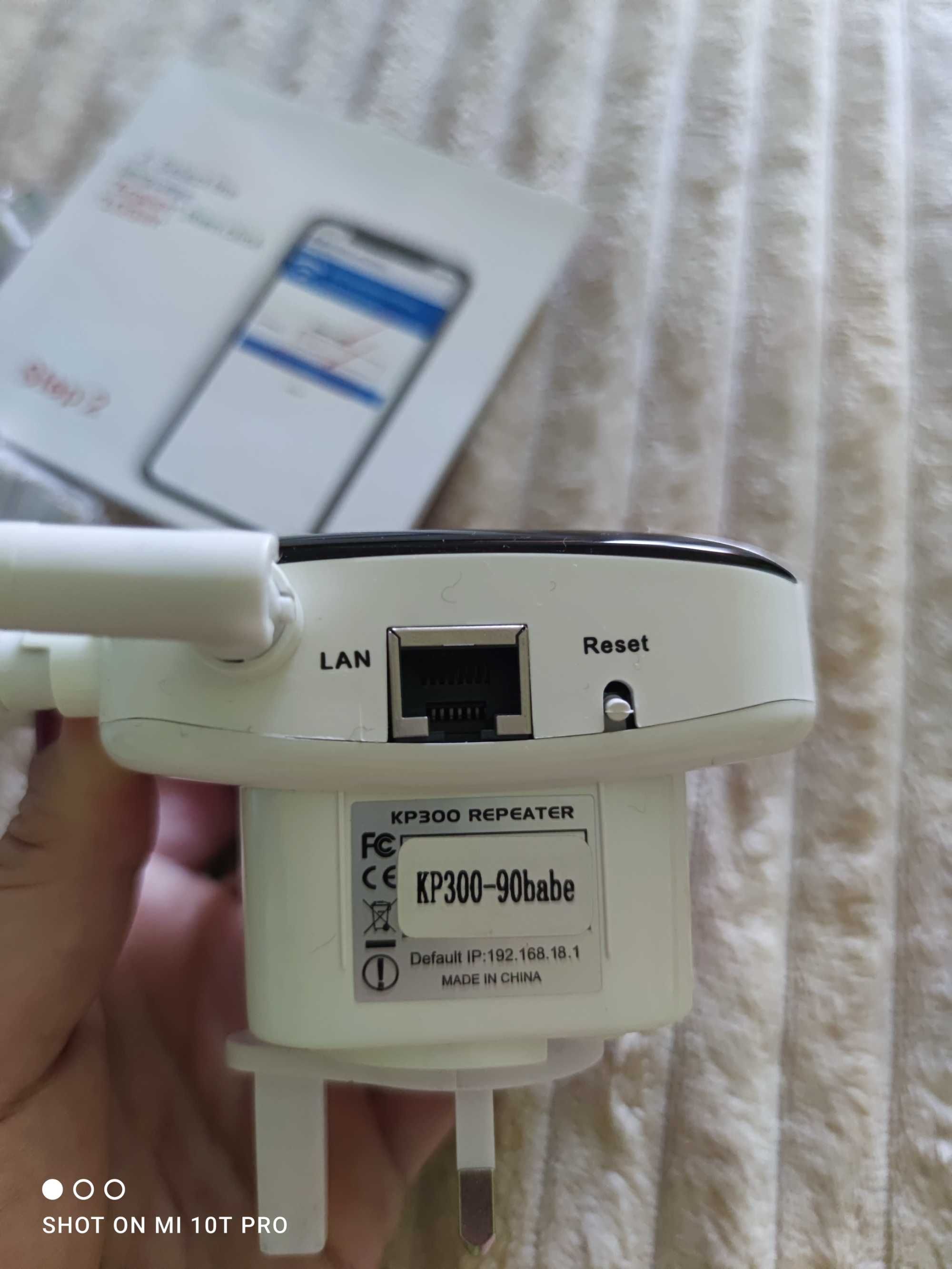 Wzmacniacz sygnału Wifi Repeater Łan 300 Mbps(kostka UK)