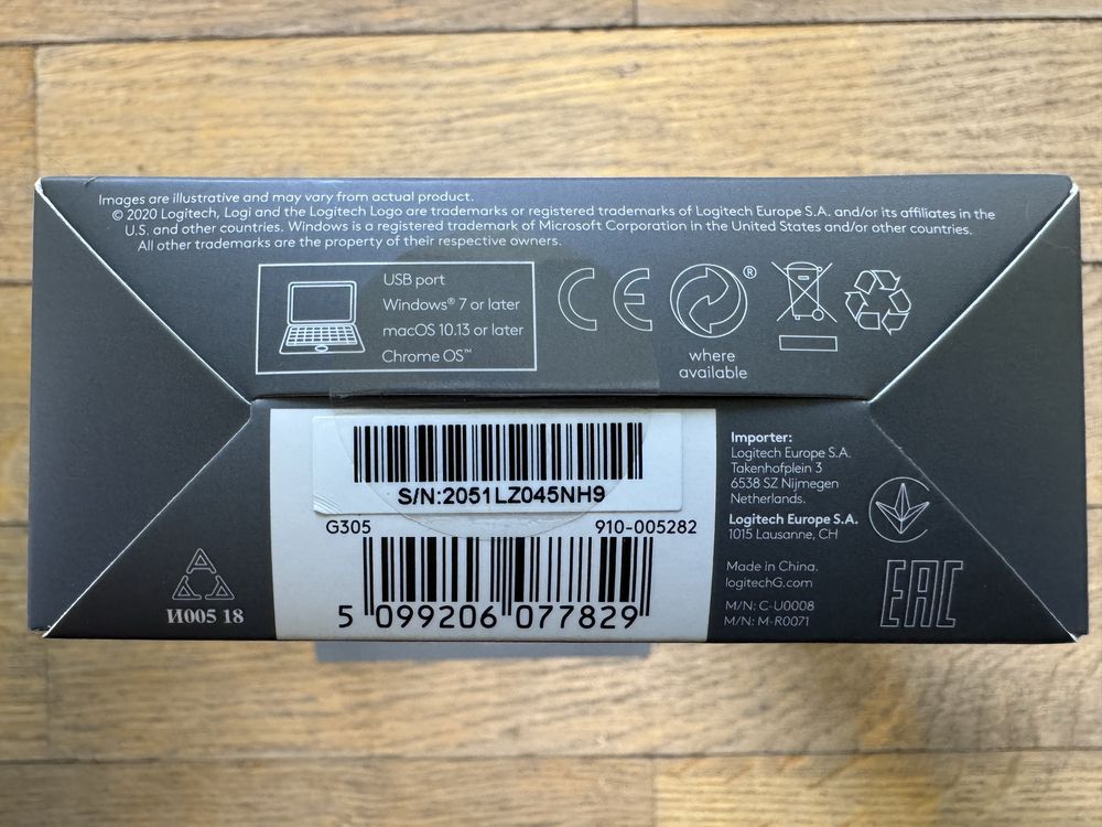 Продам мышь Logitech G305 Lightspeed Black