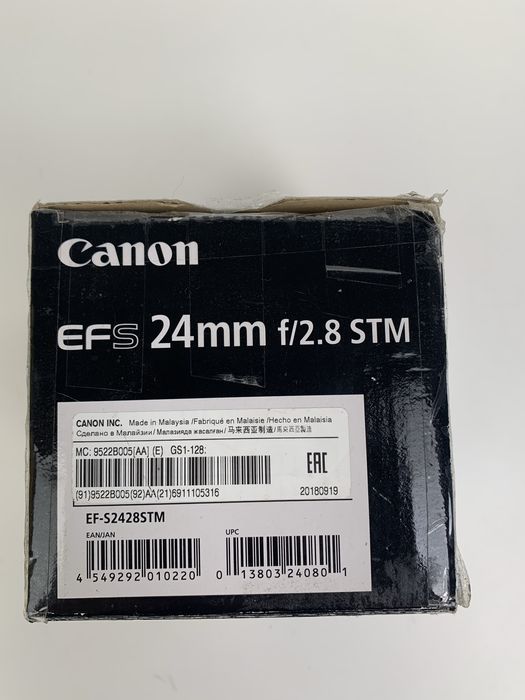 Фотообʼєктив Canon 24mm f/2.8 STM