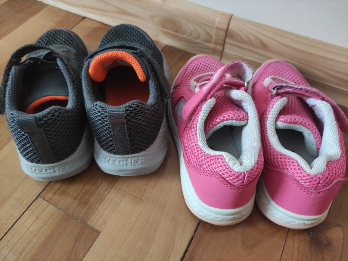 Дитячі кросівки літні Skechers Escape сірі рожеві Разом або окремо