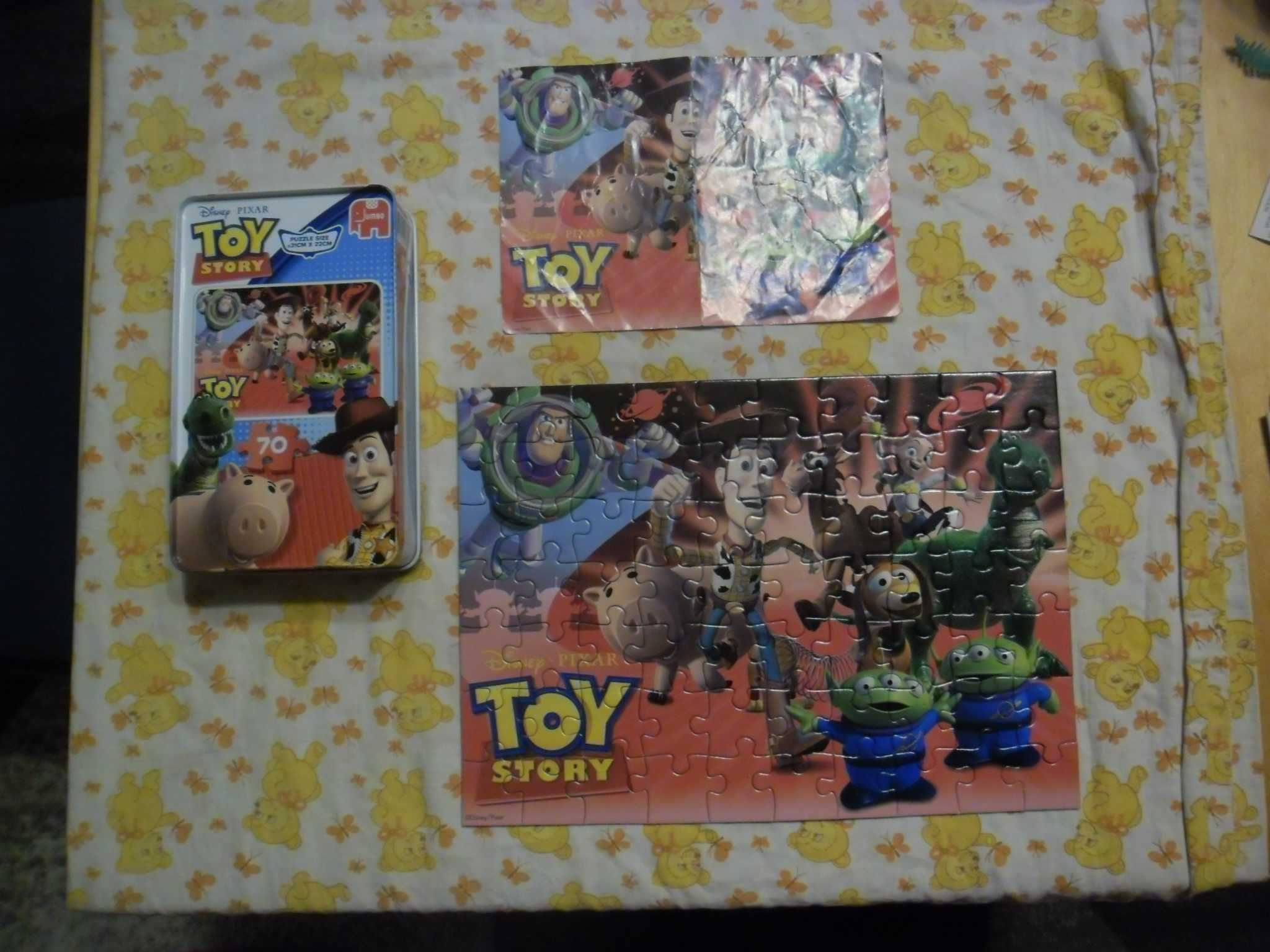 puzzle w metalowej puszce toy story 70 elementów, stan bdb