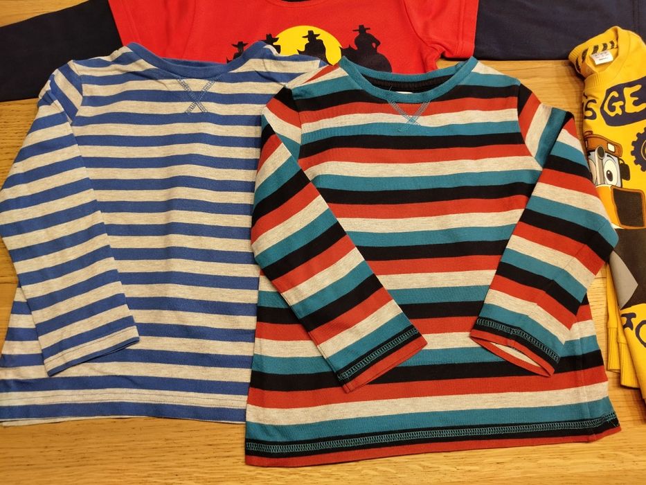 4 bluzy bluzki 2-3 latka koparka JCB  F&F