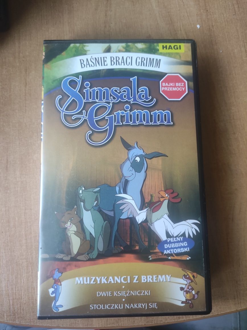 Kaseta video VHS,, Baśnie braci Grimm,,Simsala Grimm"