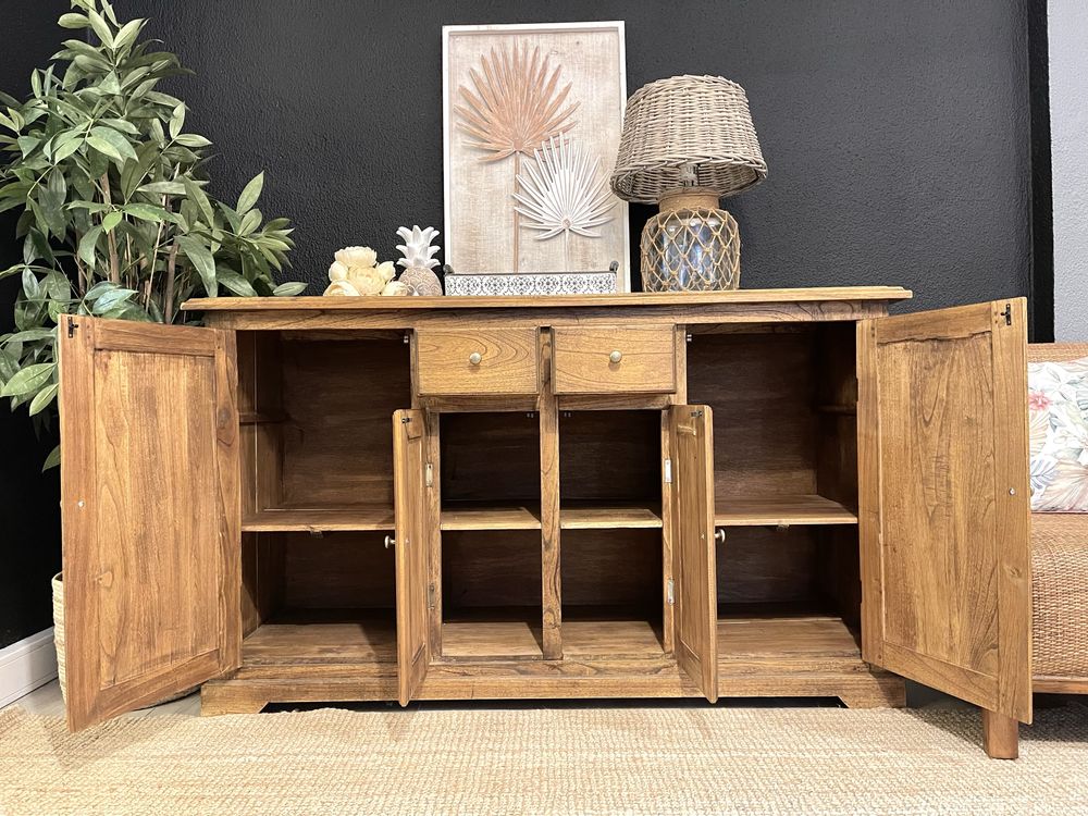 aparador, consola, louceiro, oriental, acacia, arboretto, rustico