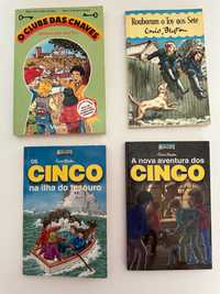 Pack: 4 livros de aventuras: Cinco, Sete, Clube das Chaves