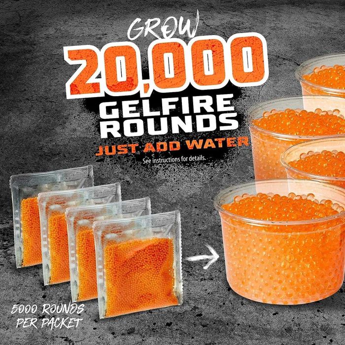 ОРИГИНАЛ! Набор боеприпасов Нерф Nerf GelFire 20000 шариков+Хоппер 800