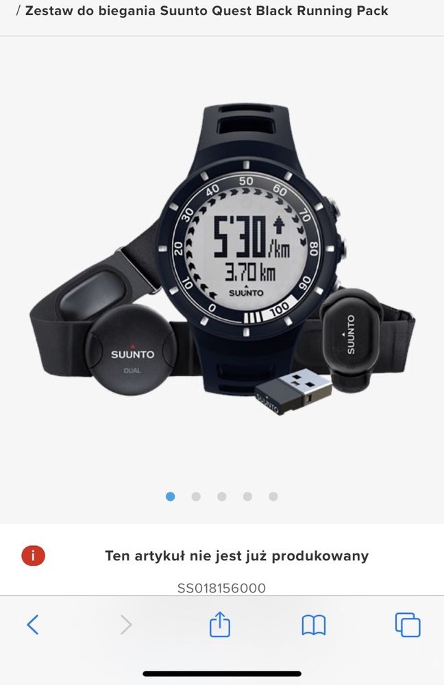 Zegarek sportowy Suunto Quest Running Pack