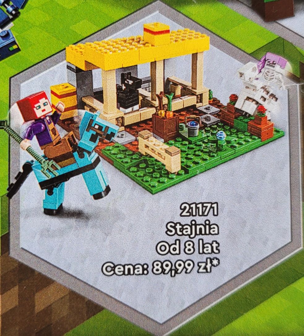 8+ lego minecraft 21171 stajnia