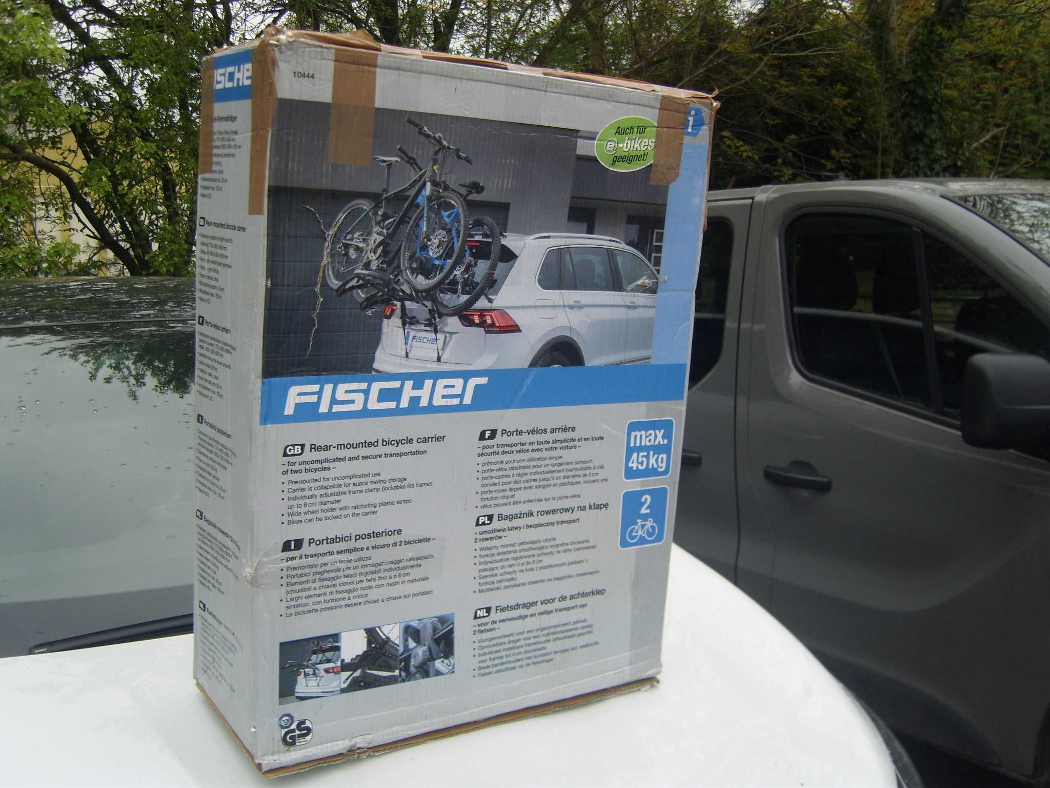 Bagażnik rowerowy na klapę Fischer 2x rower