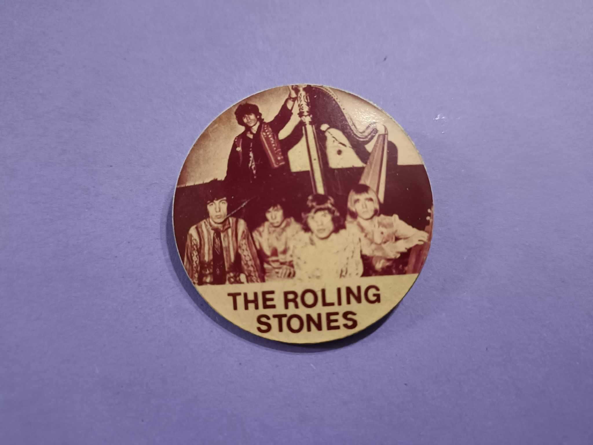 Rolling Stones - przypinka vintage lat 70