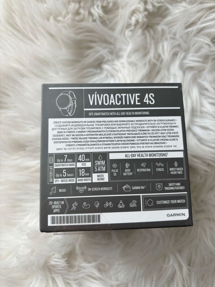 Garmin Vivoactive 4S, bialo - złoty