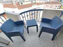 Conjunto cadeira mais mesa exterior