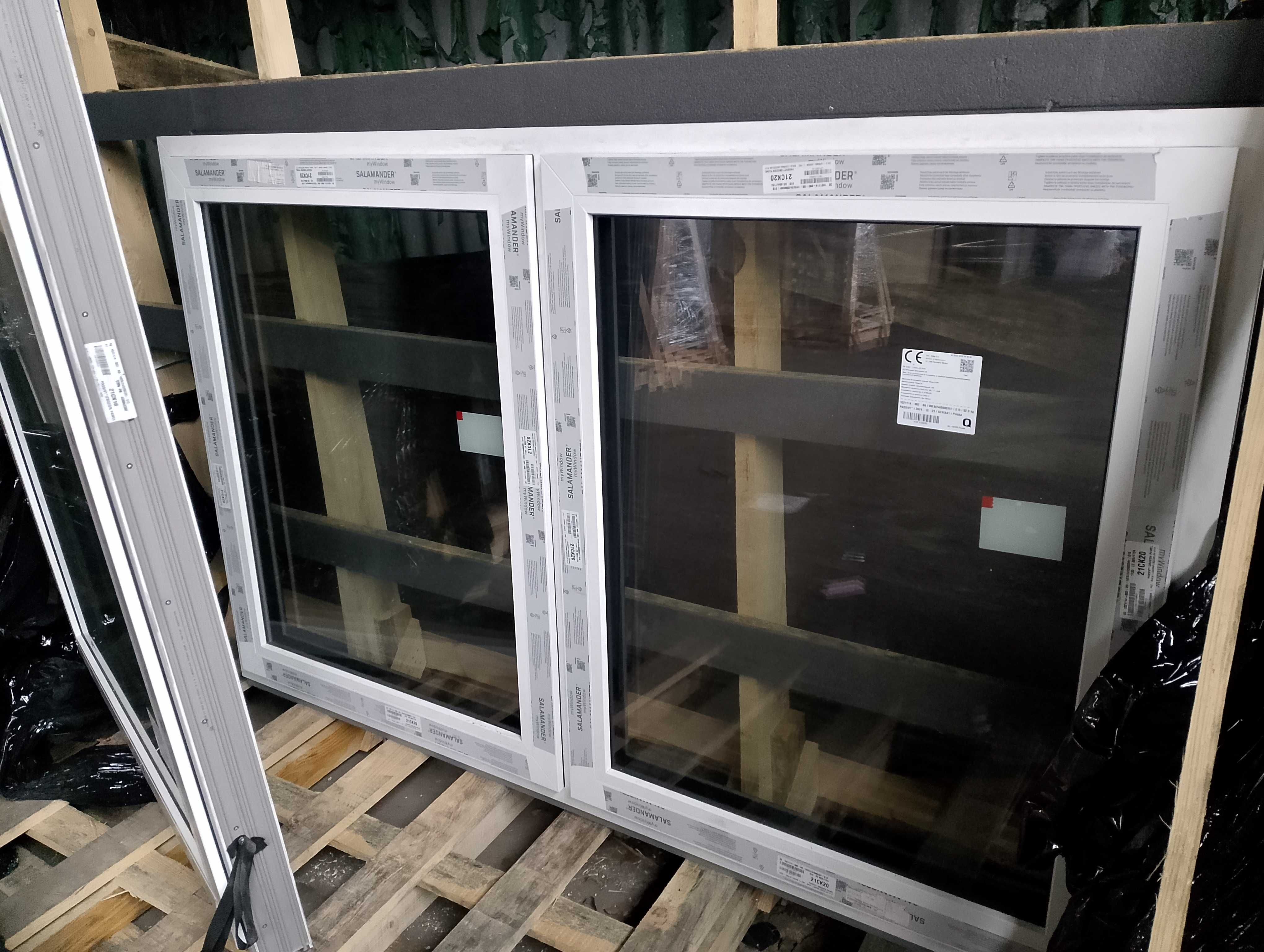 Okno FIX PCV Salamander 82, 1910x1200 Antracyt/biały Nowe