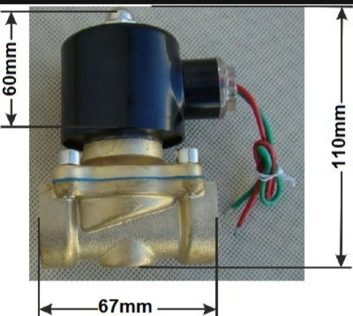 Elektrozawór elektromagnetyczny 3/4 cała z cewka na 230 v