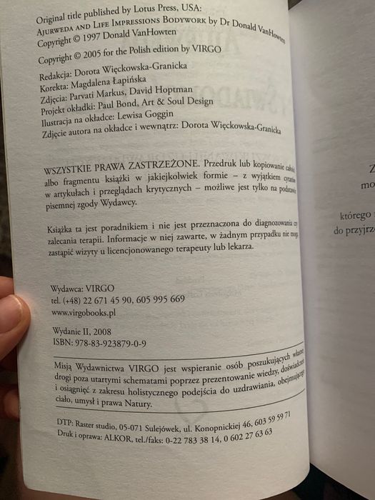 Ajurweda i świadomość ciała - Van Howten Donald