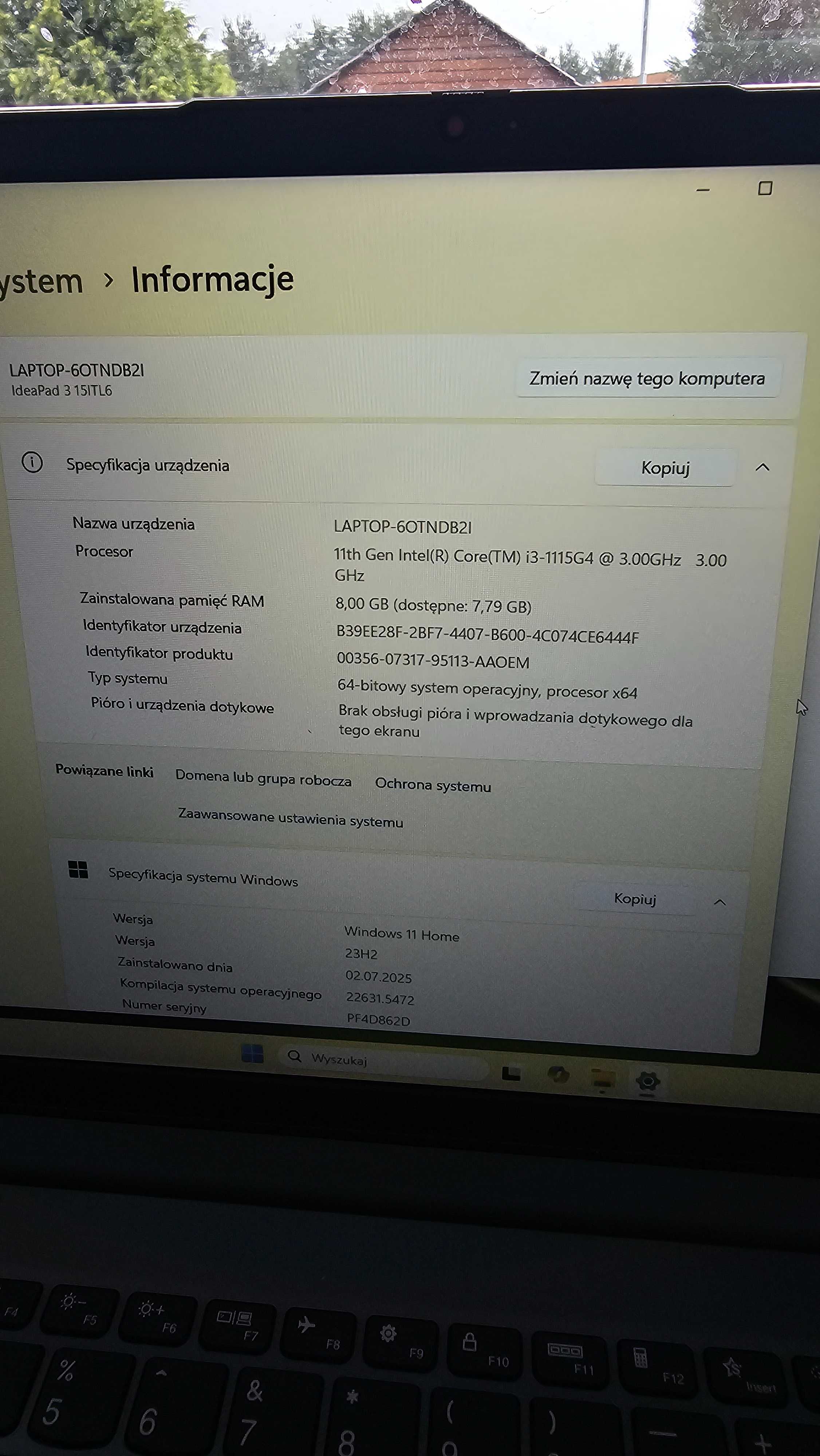 laptop Lenovo Ideapad 3 15ITL6 Intel Core i3-1115G4 8/256 SSD