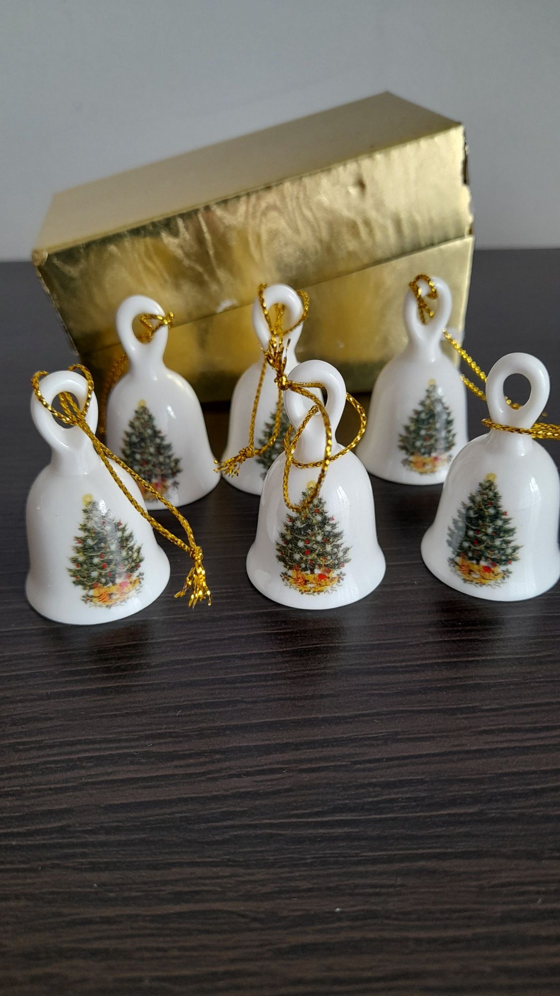 Dzwoneczki porcelanowe Bożonarodzeniowe
