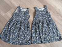Sukienki H&M dla bliźniaczek 110/116