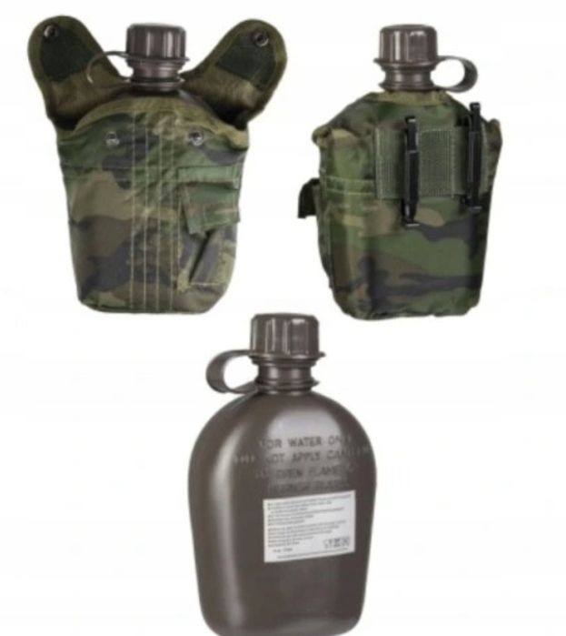 Manierka menażka 1L kubek bidon bukłak turystyczna wojskowa pokrowiec