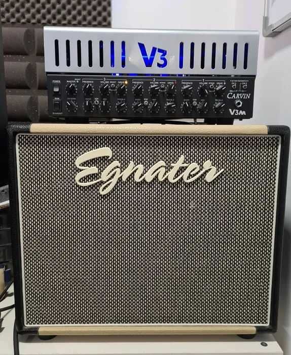 CARVIN V3M Усилитель, +EGNATER Rebel 112X 80Вт кабинет+Footswitch