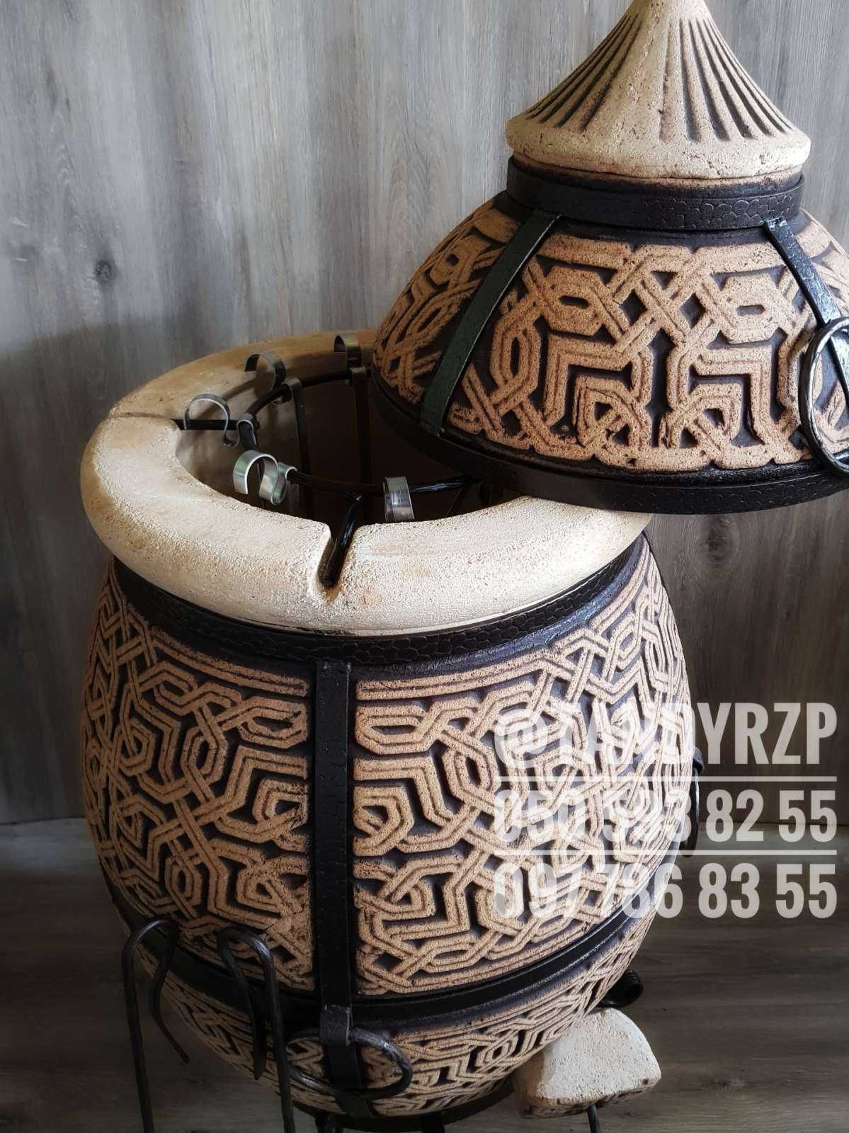 ТАНДЫР Дастархан 90 л. Тандыры с шамотной глины. Тандур. Tandyr