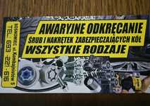 Odkręcanie  Złodziejek Usówanie śrub zabezpieczających