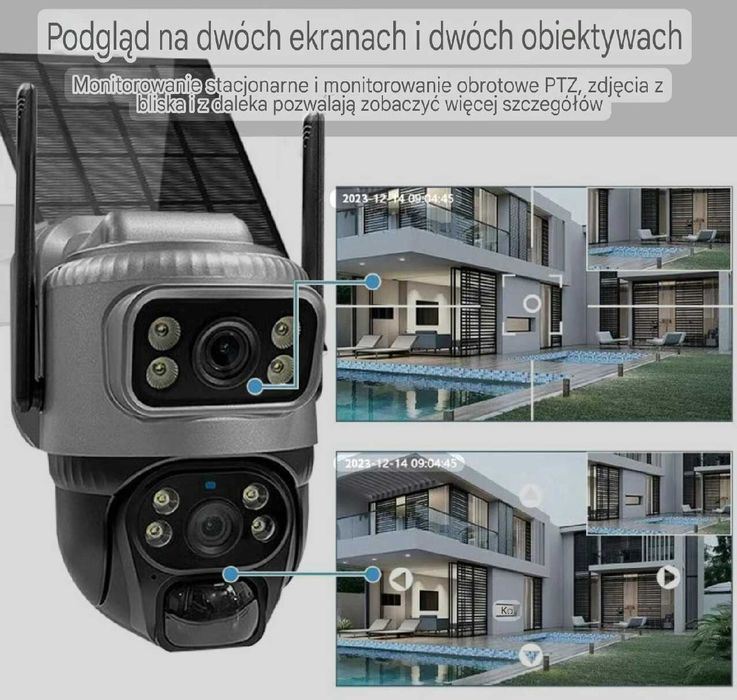 Kamera Solarna 4G na kartę SIM 8MP Obrotowa IP66