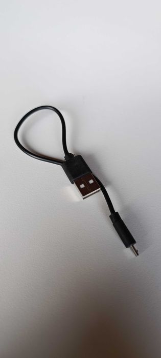 Kabel USB - micro USB | czarny | 22,5 cm | do ładowania | przewód