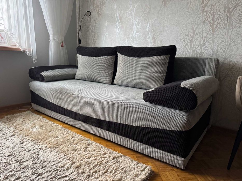 Kanapa sofa z funkcją spania i pojemnikiem na pościel