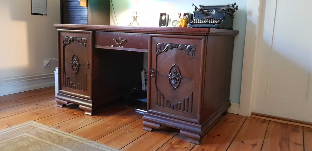 Biurko antyk ciemne drewno