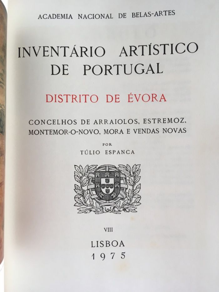 Inventario Artístico de Portugal, Distrito de Évora, Volumes I e II