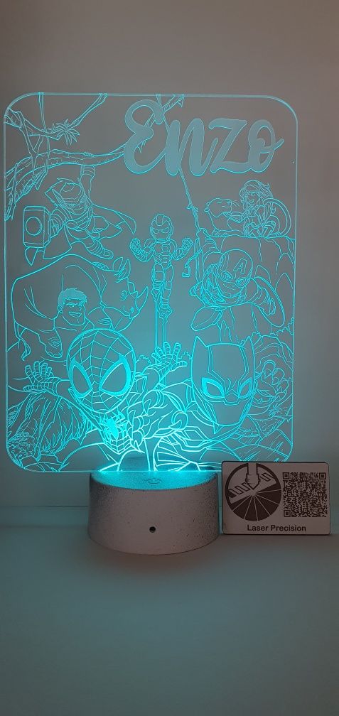 Candeeiro em led personalizado