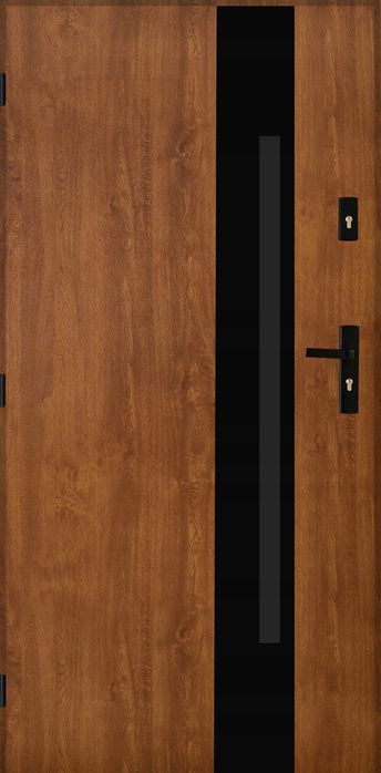 Drzwi KACPRZAK 90x200 Drzwi Zewnętrzne MARS 09 Złoty dąb