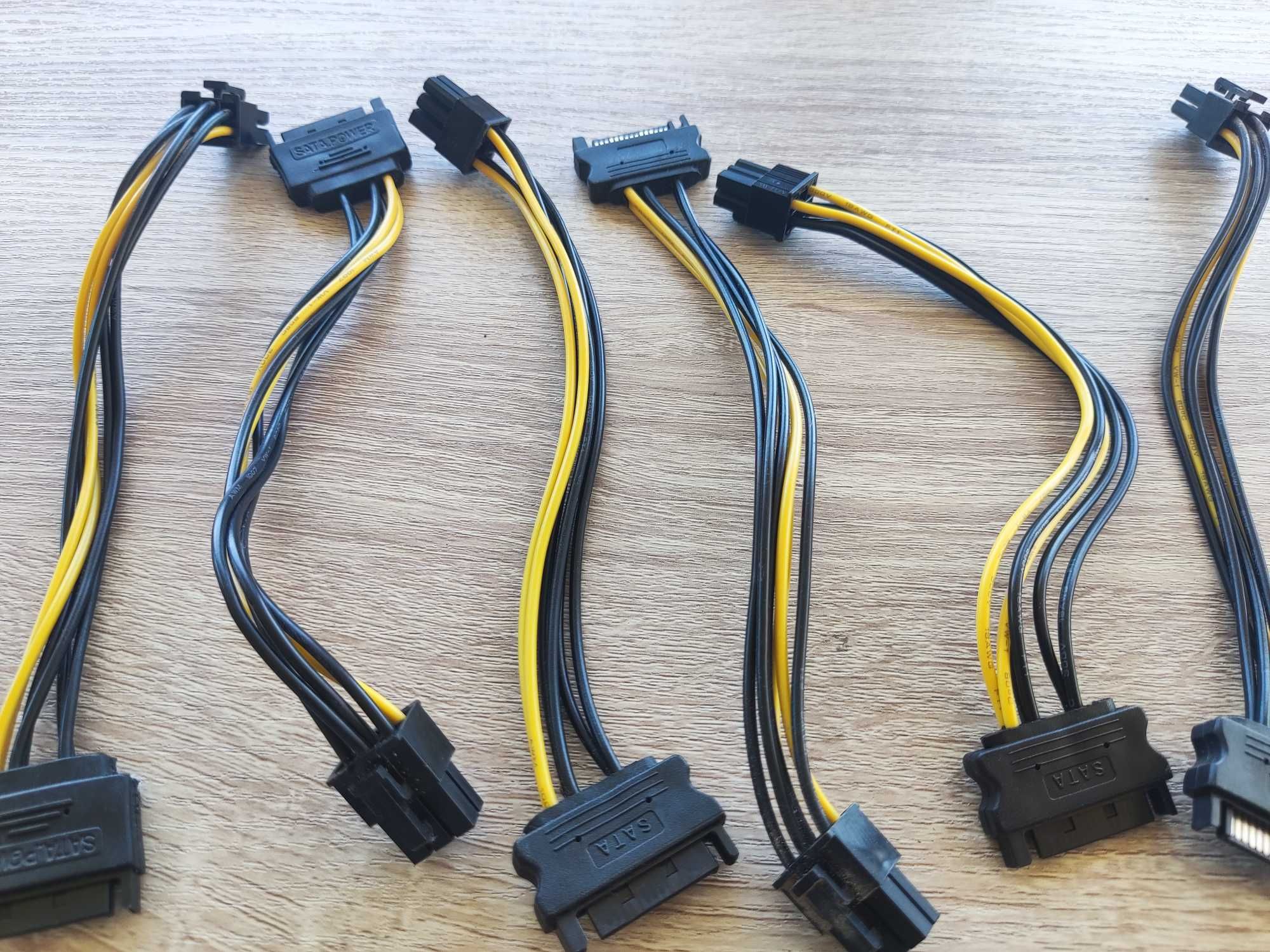 Cabo Splitter PCI-e e Cabo adaptador de alimentação SATA