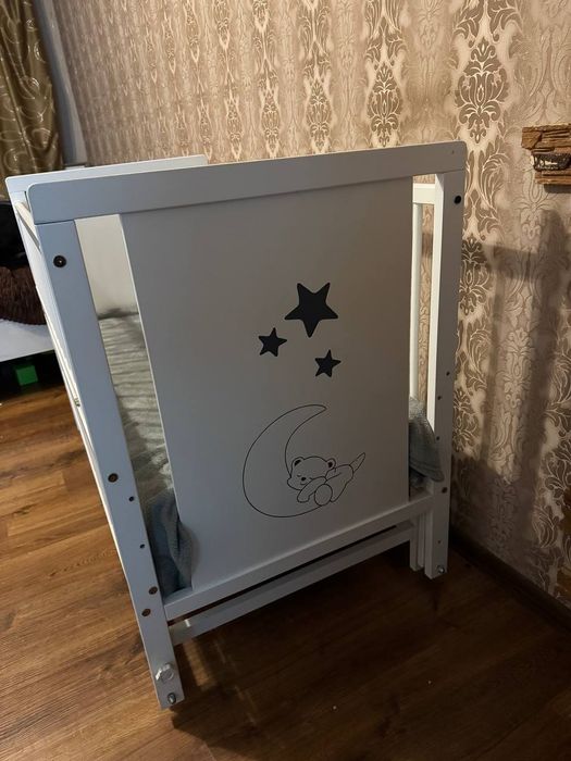 Дитяче ліжко - маятник «Ведмедик» та Матрац Baby Comfort «Алоє Вера»