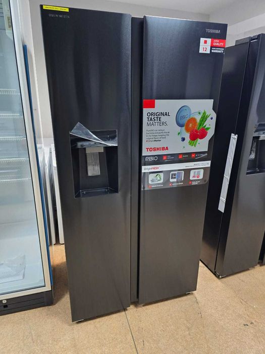 NOWA Toshiba KOSTKARKA lodówka GR-RS755WI Side by  gwar 2 lata M2