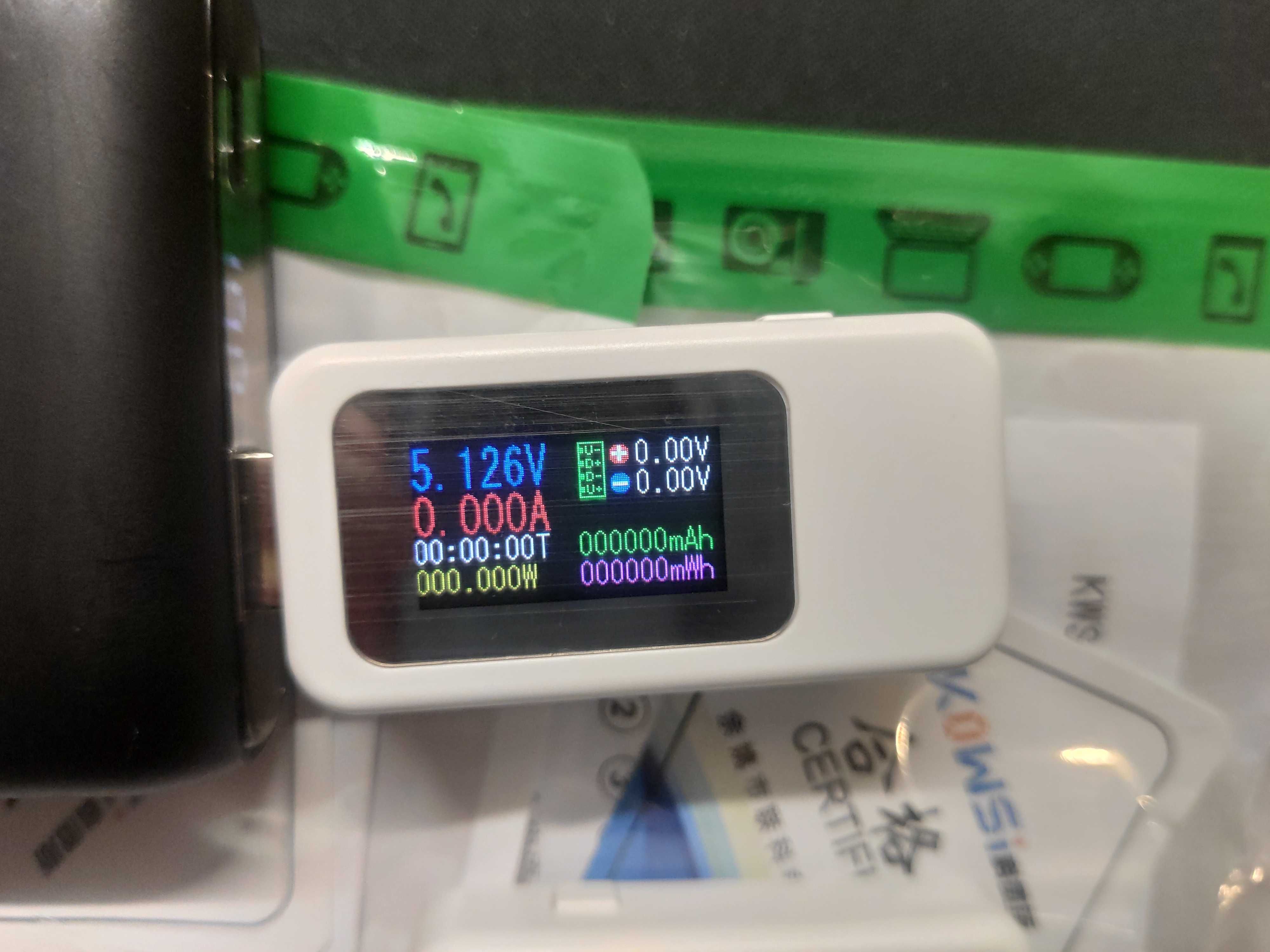 USB тестер KWS-MX18L с ЦВЕТНЫМ экраном измеритель емкости ваттметр