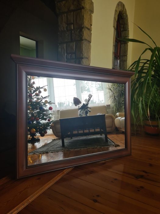 Lustro w ramie, ciemny brąz, meble forte