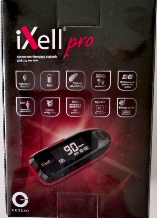 Glukometr iXell pro - fabrycznie nowy komplet.