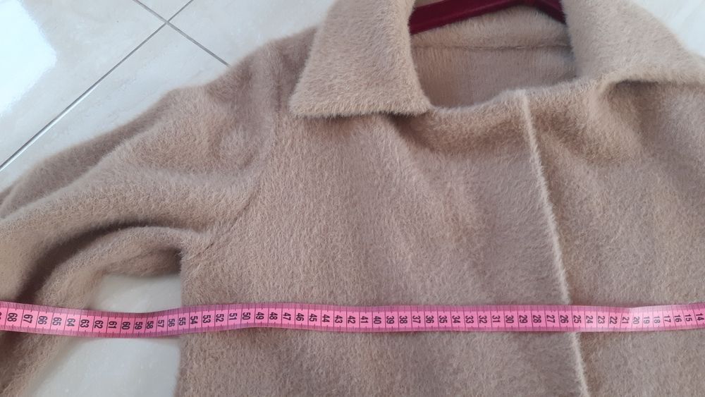 Płaszczyk kurtka dłuższa alpaka beżowa 40 42