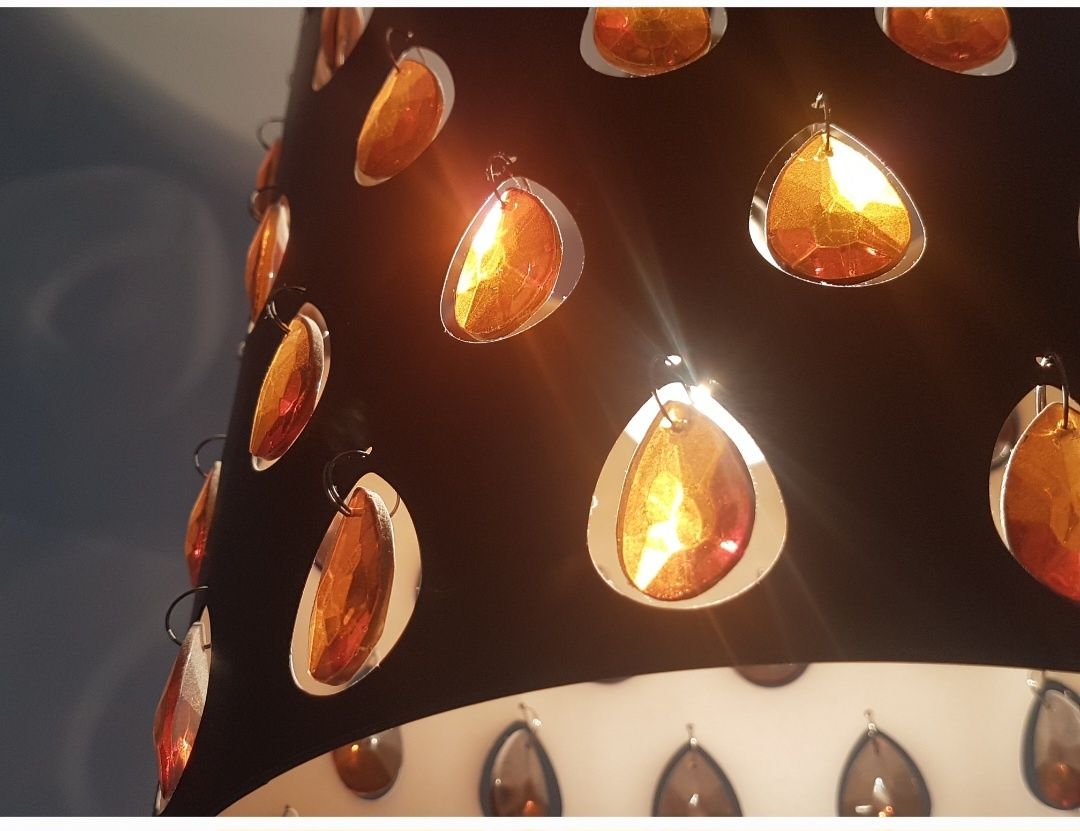 Lampa mosiądz Philips Massive Flandrina ze szklanymi kryształkami