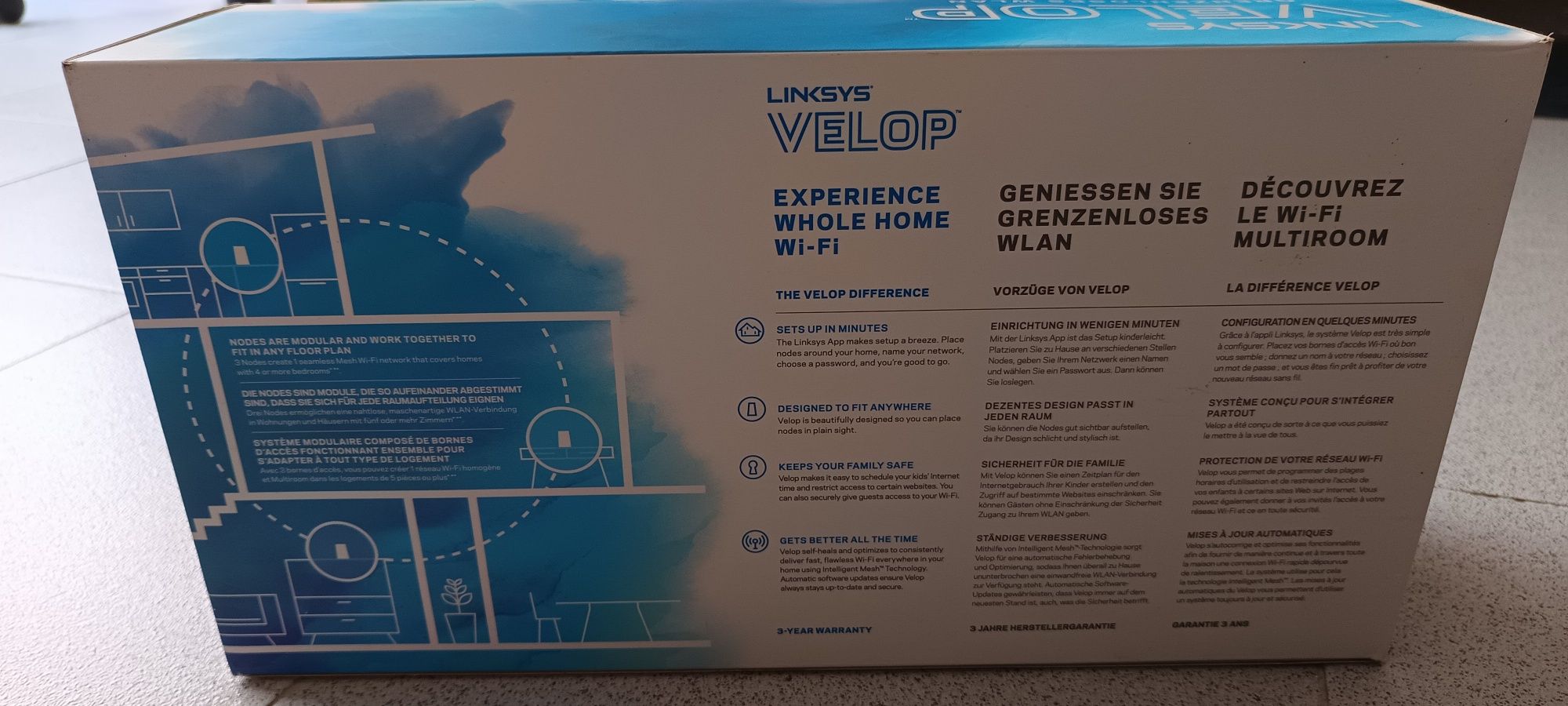Velop Linksys 3 Nós Mesh Whole Home Wi-fi